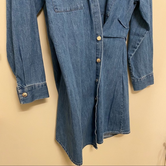 Zara Denim Wrap Dress - Picture 6 of 8